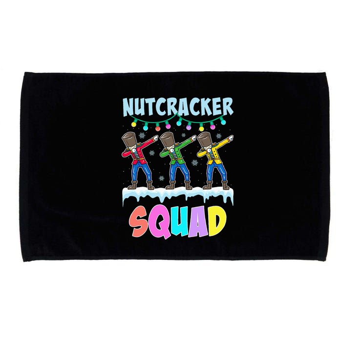 Dabbing Nutcracker Squad Christmas Ballet Pj Xmas Microfiber Hand Towel