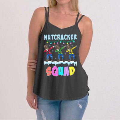 Dabbing Nutcracker Squad Christmas Ballet Pj Xmas Women's Strappy Tank