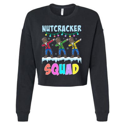 Dabbing Nutcracker Squad Christmas Ballet Pj Xmas Cropped Pullover Crew