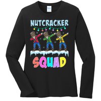 Dabbing Nutcracker Squad Christmas Ballet Pj Xmas Ladies Long Sleeve Shirt