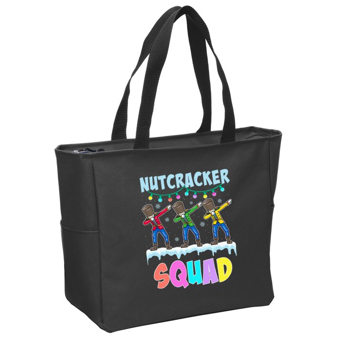 Dabbing Nutcracker Squad Christmas Ballet Pj Xmas Zip Tote Bag