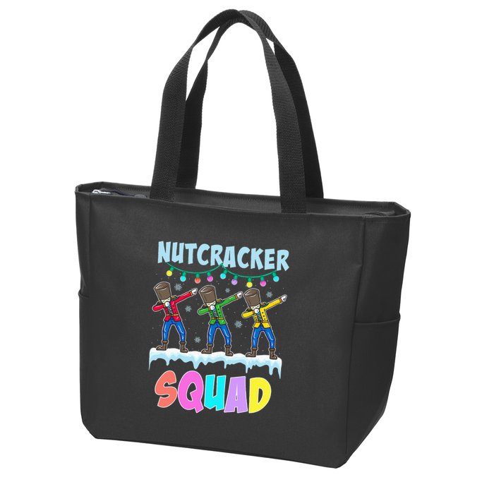 Dabbing Nutcracker Squad Christmas Ballet Pj Xmas Zip Tote Bag