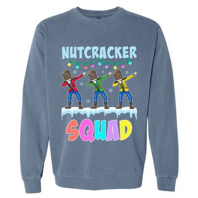 Dabbing Nutcracker Squad Christmas Ballet Pj Xmas Garment-Dyed Sweatshirt