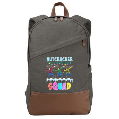 Dabbing Nutcracker Squad Christmas Ballet Pj Xmas Cotton Canvas Backpack