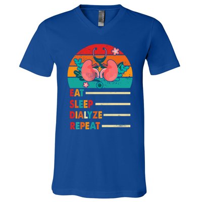 Dialysis Nurse Schedule Eat Sleep Dialyze Repeat Nurse Mom Meaningful Gift V-Neck T-Shirt