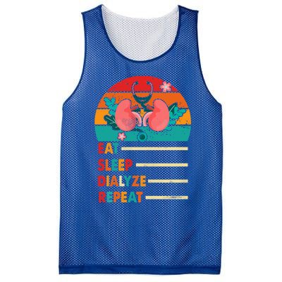 Dialysis Nurse Schedule Eat Sleep Dialyze Repeat Nurse Mom Meaningful Gift Mesh Reversible Basketball Jersey Tank