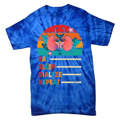 Dialysis Nurse Schedule Eat Sleep Dialyze Repeat Nurse Mom Meaningful Gift Tie-Dye T-Shirt