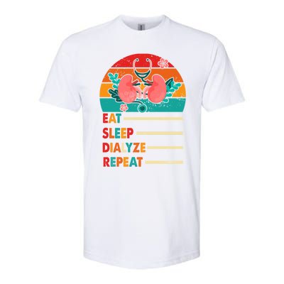 Dialysis Nurse Schedule Eat Sleep Dialyze Repeat Nurse Mom Meaningful Gift Softstyle® CVC T-Shirt