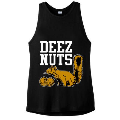 Deez Nuts Squirrel Ladies PosiCharge Tri-Blend Wicking Tank