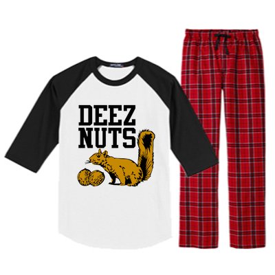 Deez Nuts Squirrel Raglan Sleeve Pajama Set