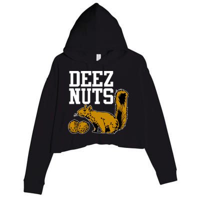 Deez Nuts Squirrel Crop Fleece Hoodie