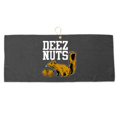 Deez Nuts Squirrel Large Microfiber Waffle Golf Towel
