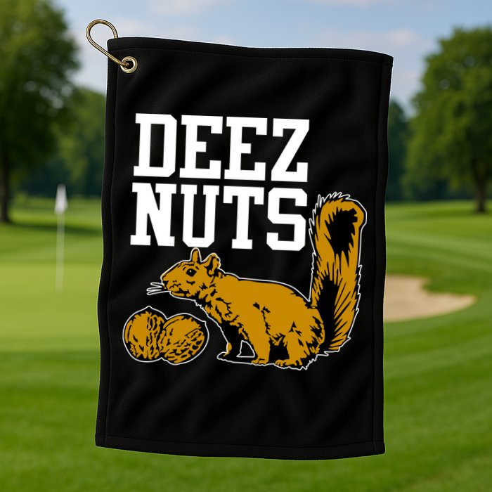 Deez Nuts Squirrel Golf Towel