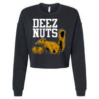 Deez Nuts Squirrel Cropped Pullover Crew