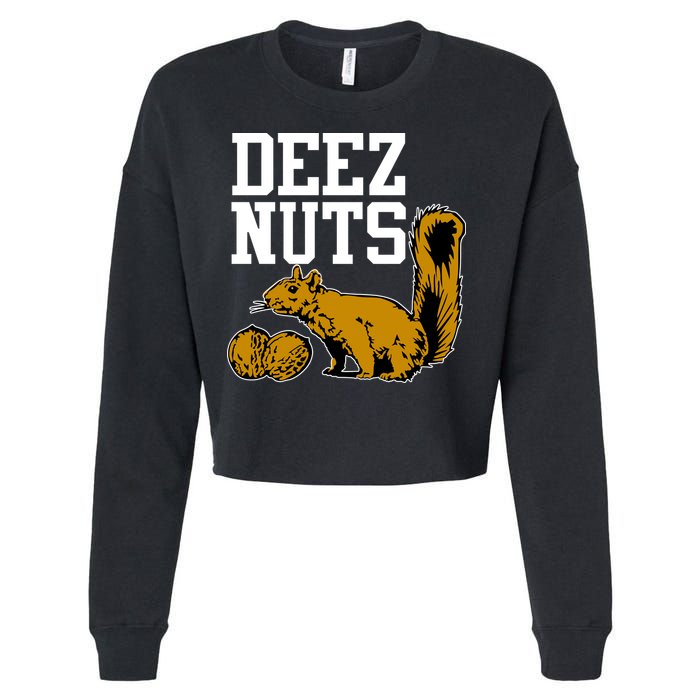Deez Nuts Squirrel Cropped Pullover Crew