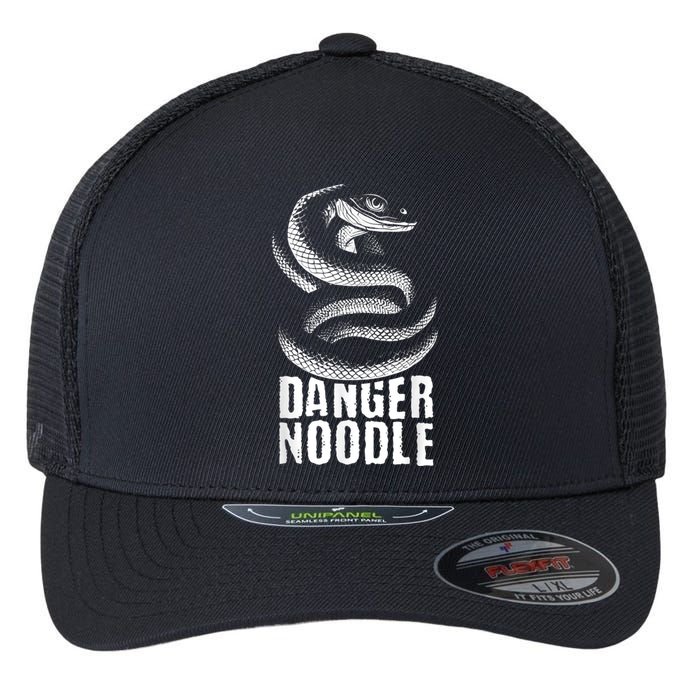 Danger Noodle Snake Reptile Lover Zoo Zookeeper Zoologist Flexfit Unipanel Trucker Cap