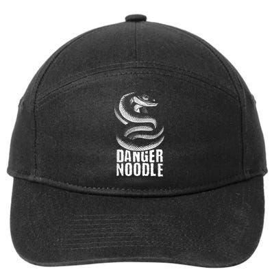 Danger Noodle Snake Reptile Lover Zoo Zookeeper Zoologist 7-Panel Snapback Hat