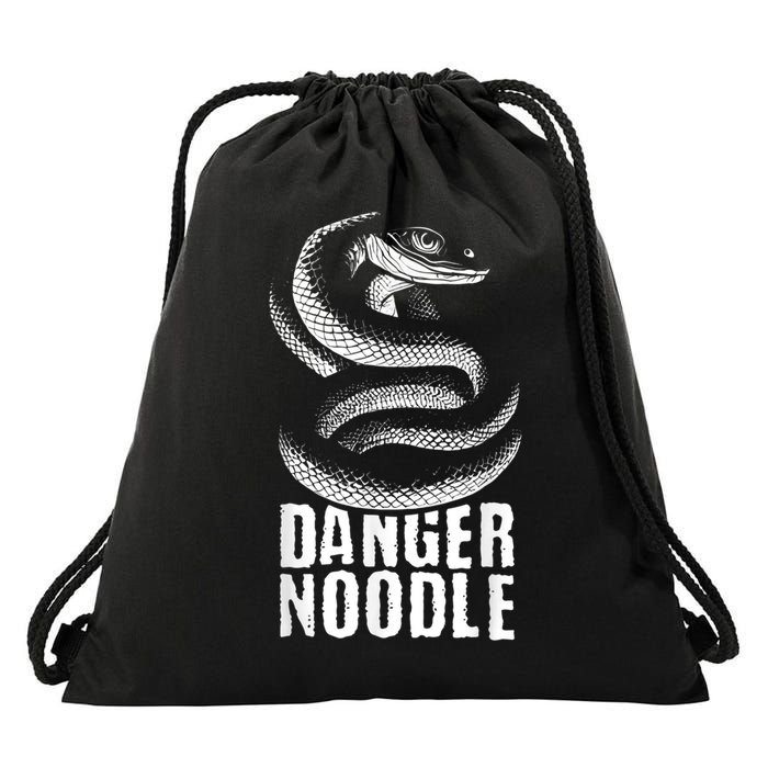 Danger Noodle Snake Reptile Lover Zoo Zookeeper Zoologist Drawstring Bag