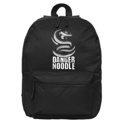 Danger Noodle Snake Reptile Lover Zoo Zookeeper Zoologist 16 in Basic Backpack