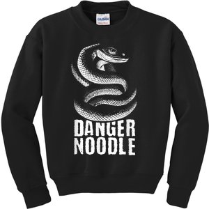 Danger Noodle Snake Reptile Lover Zoo Zookeeper Zoologist Kids Sweatshirt