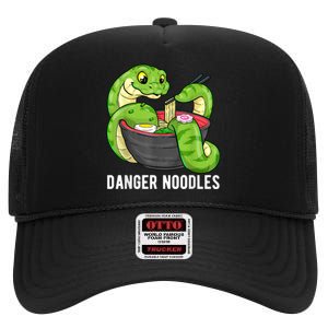 Danger Noodles Snake Ramen Noodle Rattlesnake High Crown Mesh Back Trucker Hat