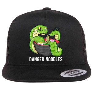 Danger Noodles Snake Ramen Noodle Rattlesnake Flat Bill Trucker Hat