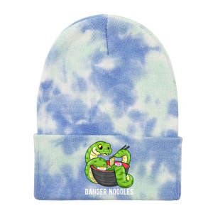 Danger Noodles Snake Ramen Noodle Rattlesnake Tie Dye 12in Knit Beanie