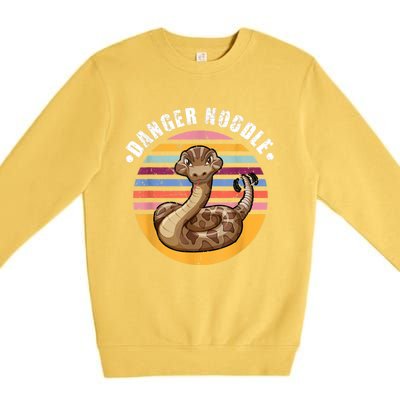 Danger Noodle Snake Retro Reptile Rattle Snake Premium Crewneck Sweatshirt