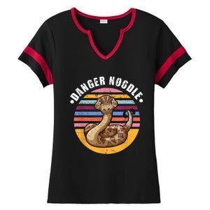 Danger Noodle Snake Retro Reptile Rattle Snake Ladies Halftime Notch Neck Tee