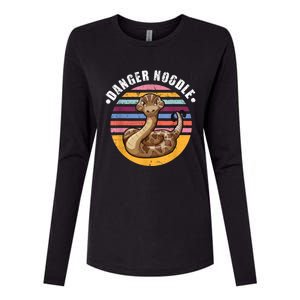 Danger Noodle Snake Retro Reptile Rattle Snake Womens Cotton Relaxed Long Sleeve T-Shirt