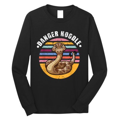 Danger Noodle Snake Retro Reptile Rattle Snake Long Sleeve Shirt