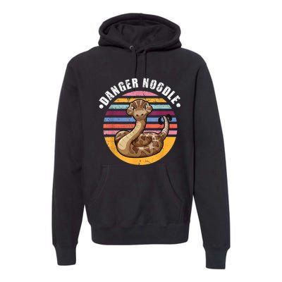 Danger Noodle Snake Retro Reptile Rattle Snake Premium Hoodie