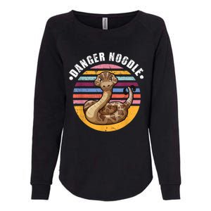 Danger Noodle Snake Retro Reptile Rattle Snake Womens California Wash Sweatshirt