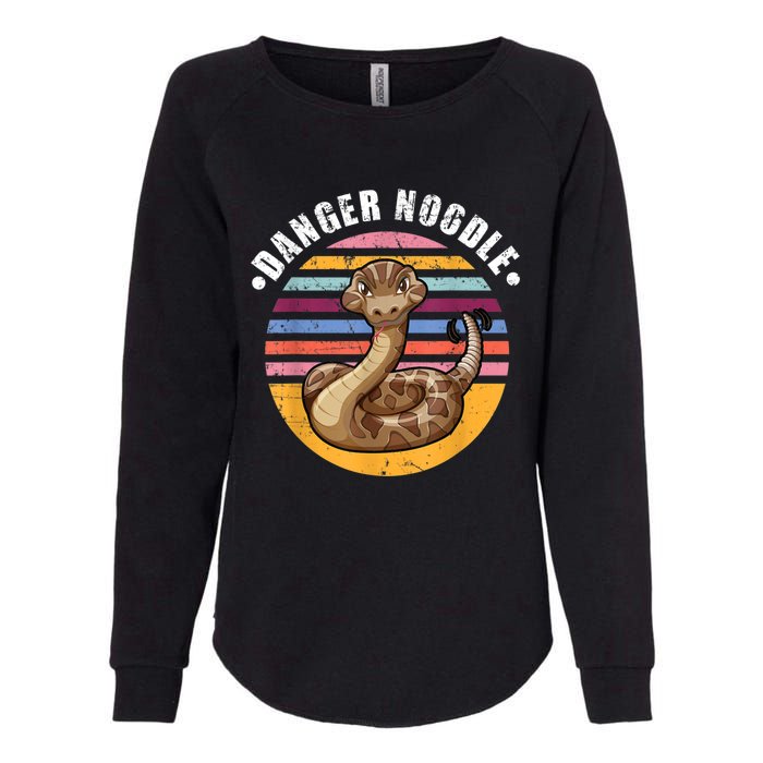 Danger Noodle Snake Retro Reptile Rattle Snake Womens California Wash Sweatshirt