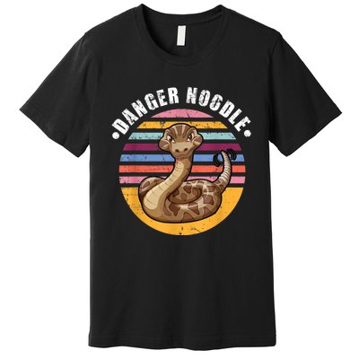 Danger Noodle Snake Retro Reptile Rattle Snake Premium T-Shirt