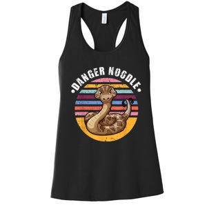 Danger Noodle Snake Retro Reptile Rattle Snake Women's Racerback Tank