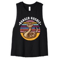 Danger Noodle Snake Retro Reptile Rattle Snake Women's Racerback Cropped Tank