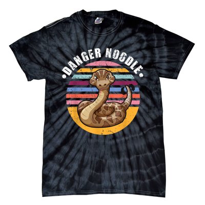 Danger Noodle Snake Retro Reptile Rattle Snake Tie-Dye T-Shirt