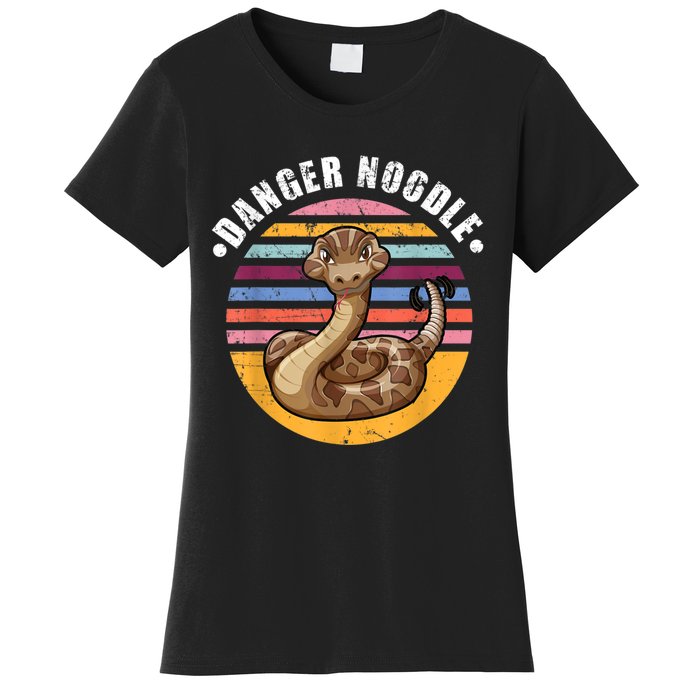 Danger Noodle Snake Retro Reptile Rattle Snake Women's T-Shirt