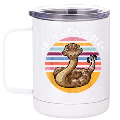 Danger Noodle Snake Retro Reptile Rattle Snake 12 oz Stainless Steel Tumbler Cup