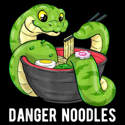 Danger Noodles Snake Ramen Noodle Rattlesnake T-Shirt