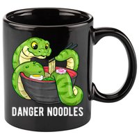 Danger Noodles Snake Ramen Noodle Rattlesnake 11oz C Handle Ceramic Mug
