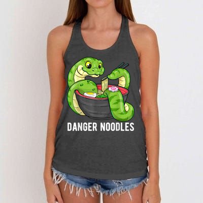 Danger Noodles Snake Ramen Noodle Rattlesnake Women's Knotted Racerback Tank