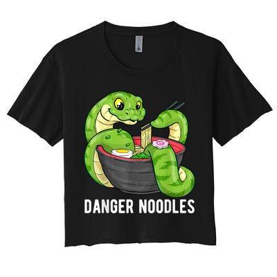Danger Noodles Snake Ramen Noodle Rattlesnake Crop Top