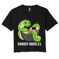 Danger Noodles Snake Ramen Noodle Rattlesnake Women's Crop Top Tee