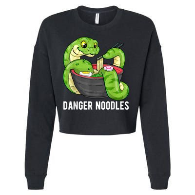 Danger Noodles Snake Ramen Noodle Rattlesnake Cropped Pullover Crew