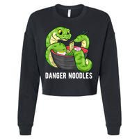Danger Noodles Snake Ramen Noodle Rattlesnake Cropped Pullover Crew