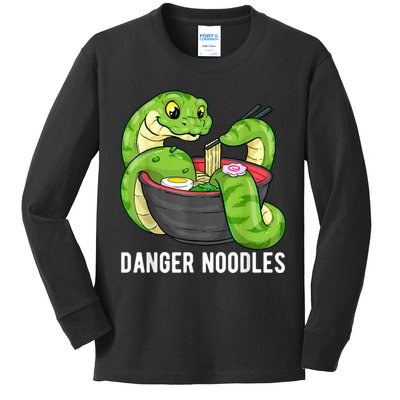 Danger Noodles Snake Ramen Noodle Rattlesnake Kids Long Sleeve Shirt