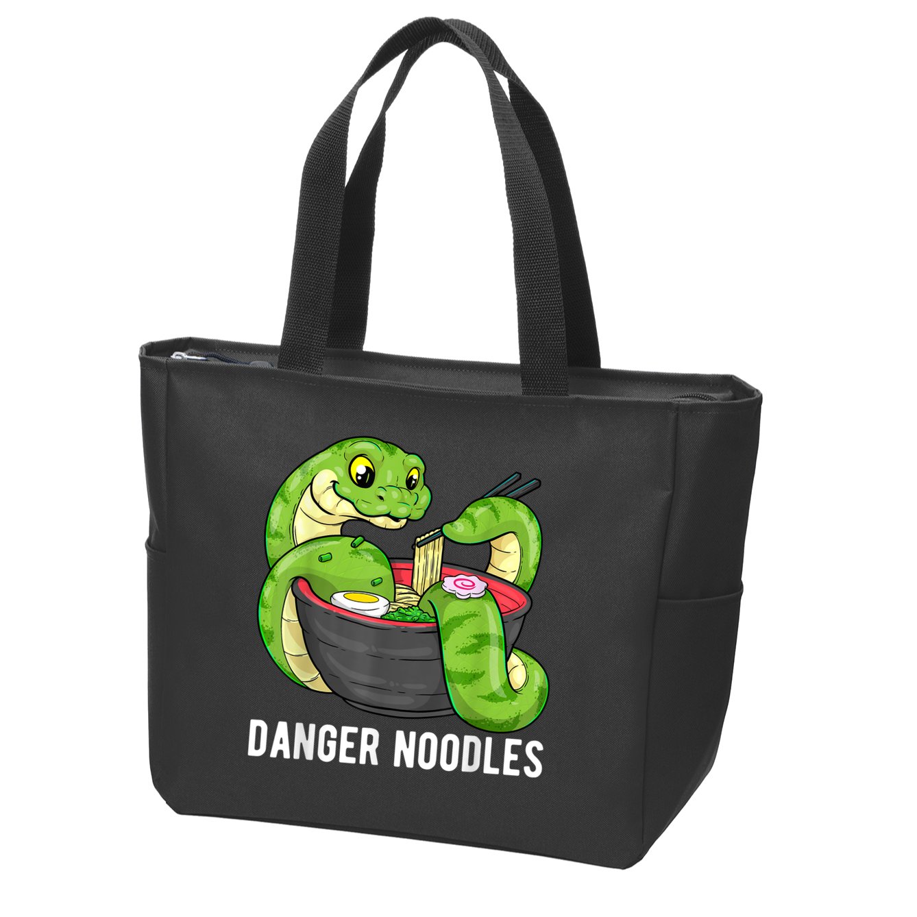 Danger Noodles Snake Ramen Noodle Rattlesnake Zip Tote Bag