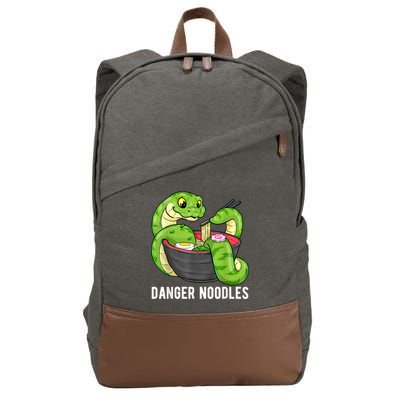 Danger Noodles Snake Ramen Noodle Rattlesnake Cotton Canvas Backpack